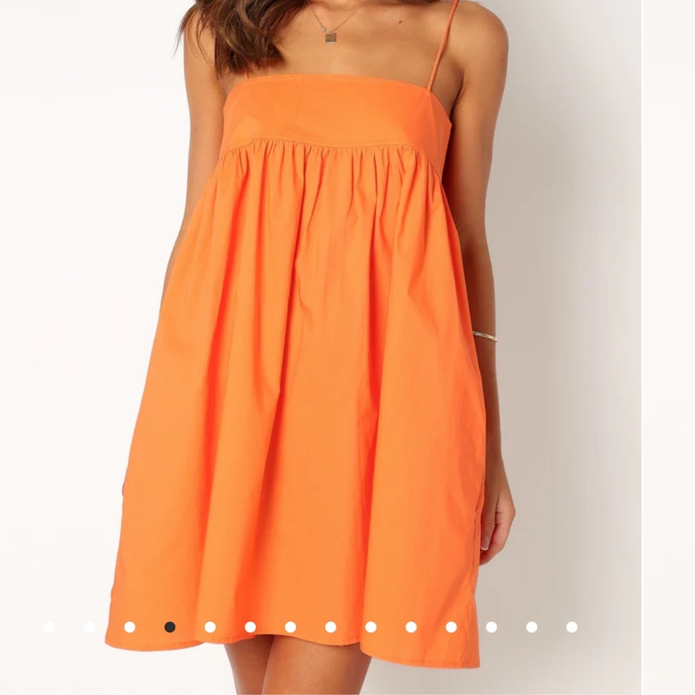Serina mini dress-orange-from petal and pup. Never worn! Size medium